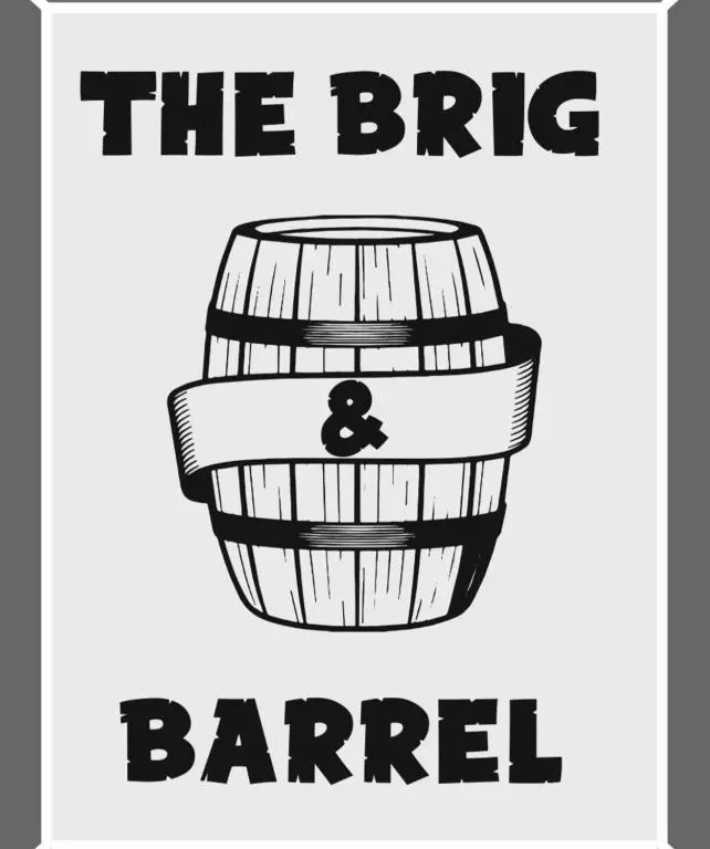 a sign that reads the bike and barrel at The Brig & Barrel hotel in Buckie
