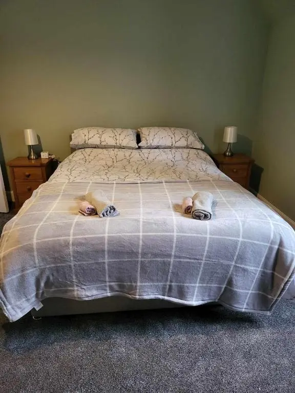 two babies laying on a bed in a bedroom at 16 Northcote Street, Wick in Wick