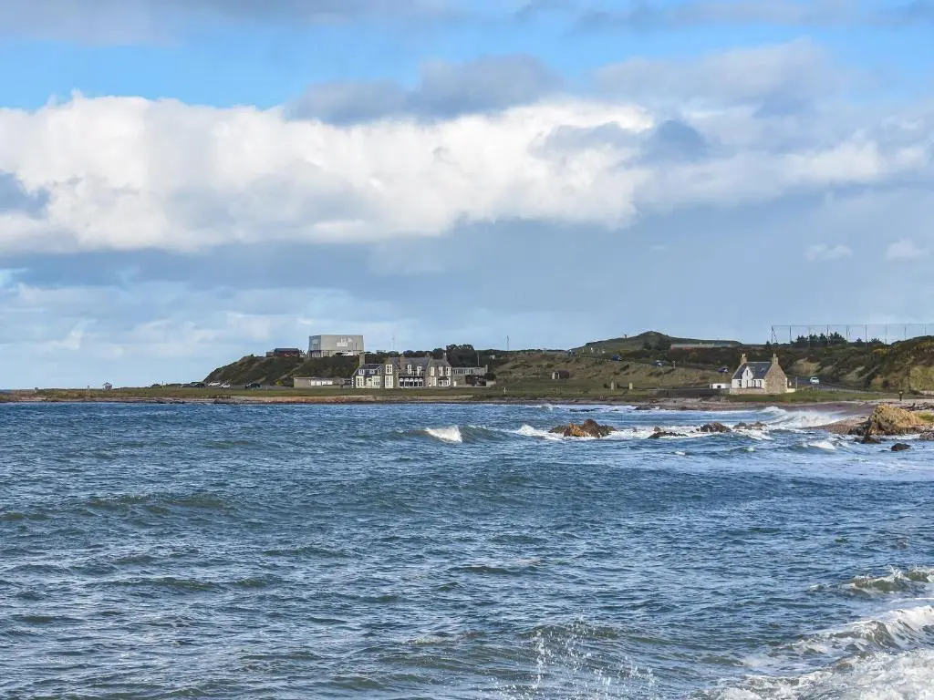 a view of a body of water with waves at Strathlene Lodge in Ianstown