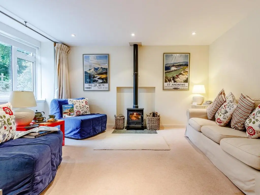a living room with a couch and a fireplace at 1 Bed in Blacklunans CA361 in Cray