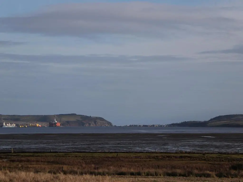 a large body of water with the ocean in the background at Flat 4, The Byre in Cromarty