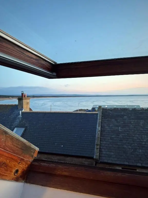 a view of the ocean from the roof of a house at Firth View, Burghead in Burghead