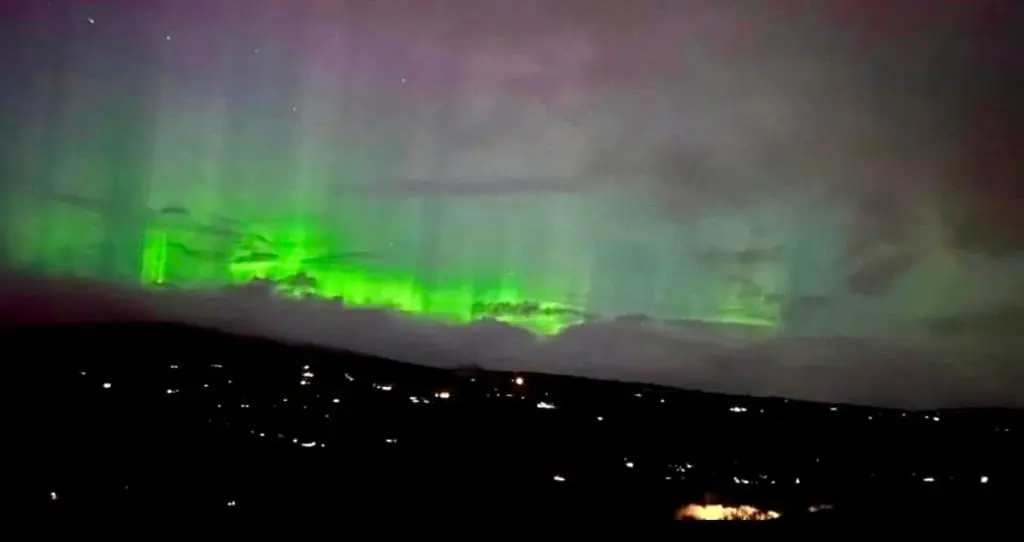 an image of the northern lights in the sky at Eldon Lea in Strathpeffer