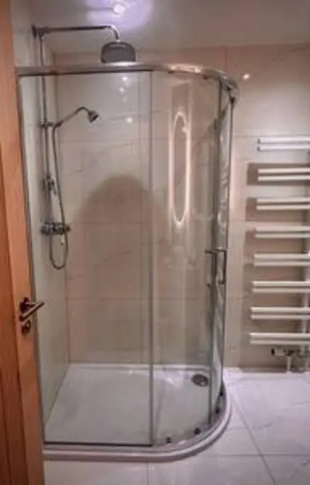a shower with a glass enclosure in a bathroom at Treat Yourself To Luxury & Style in Inverness