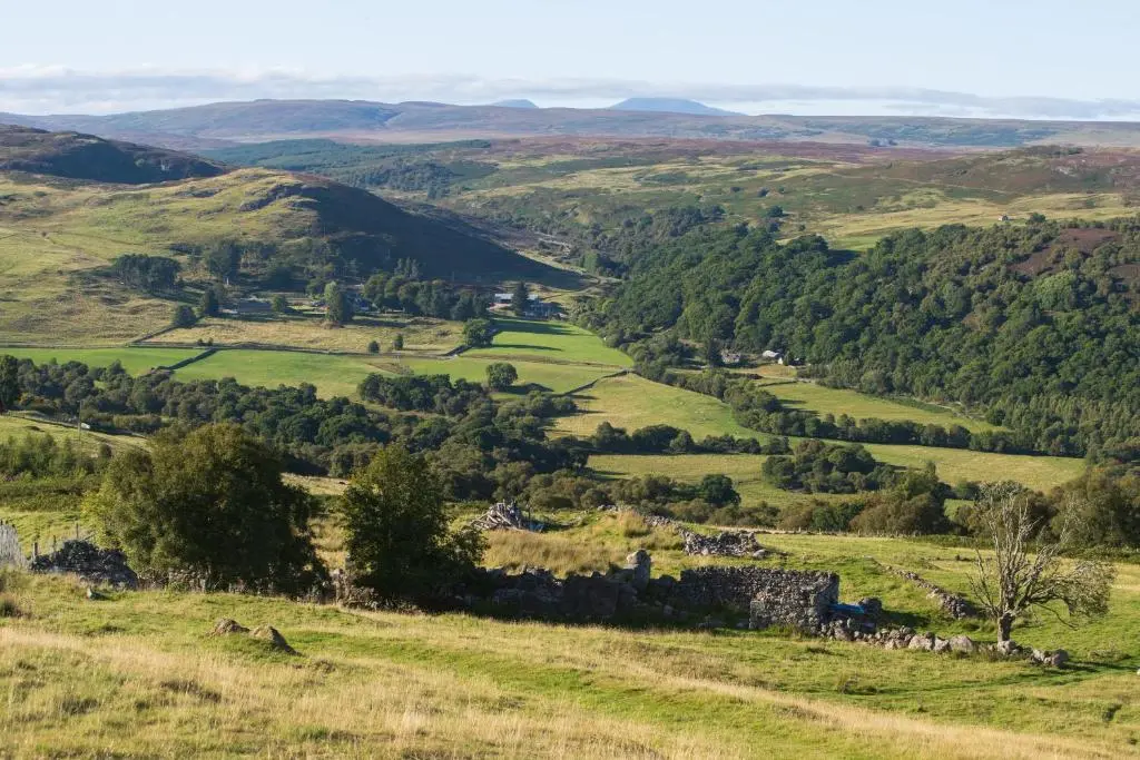 a view of the hills from the top at The Stable Bothy in Rogart