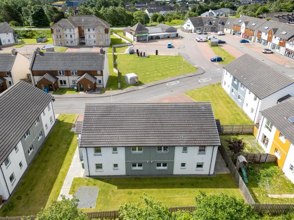 an aerial view of a house in a village at Apartment The Muir by Interhome in Aviemore