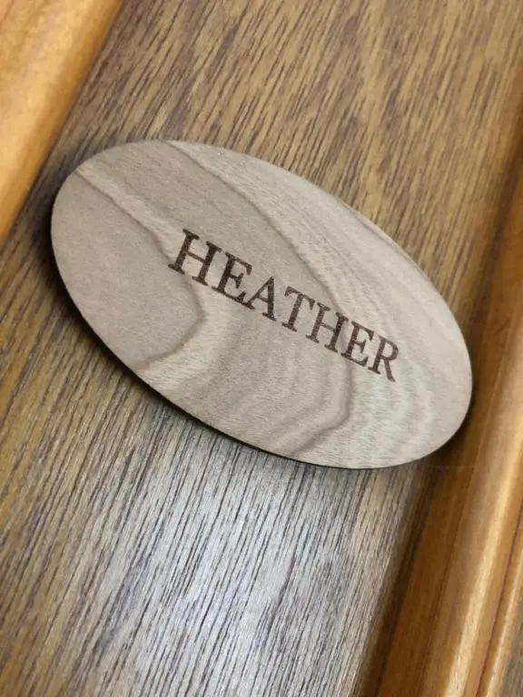 a stone with the word healthier written on it on a table at Haus Alba in Grantown on Spey
