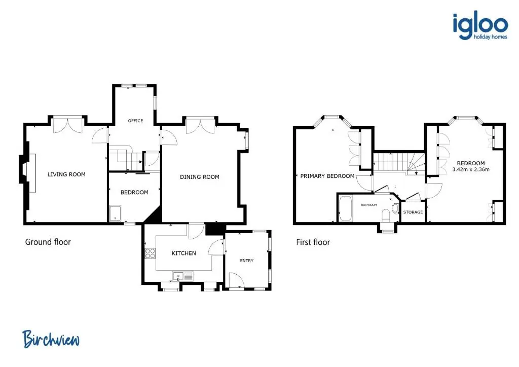 a floor plan of a house at Birchview in Aviemore