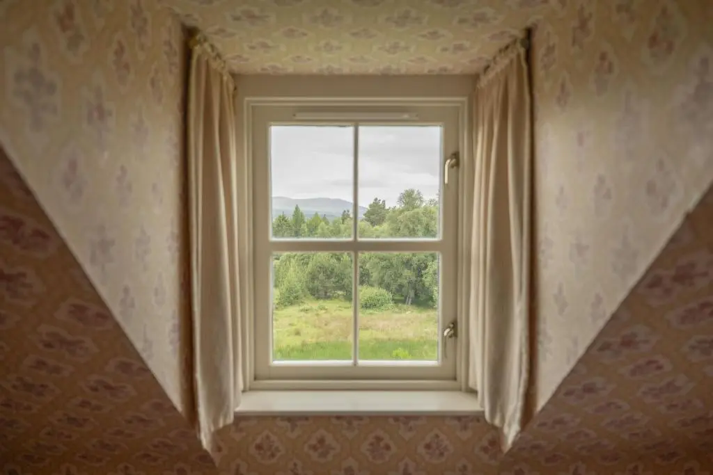 a window in a room with a view at Laggandhu in Nethy Bridge