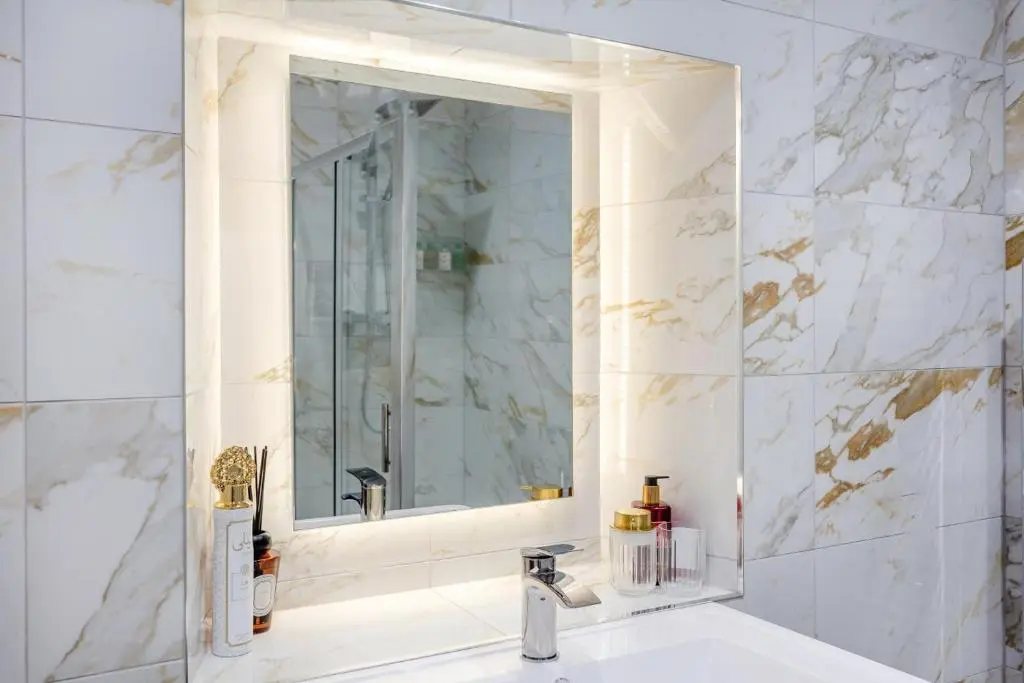 a bathroom with a sink and a mirror at 2 Bed in Inverness oc-b32706 in Inverness