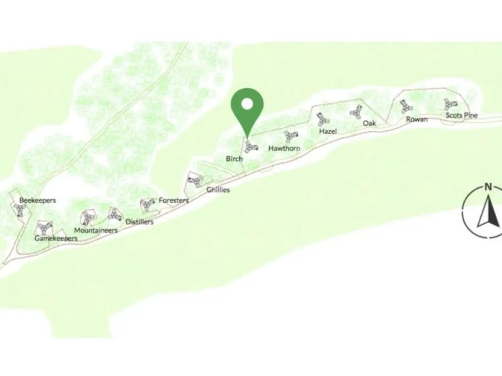 a map showing the location of a resort at Apartment Birch Bothy by Interhome in Coldstone