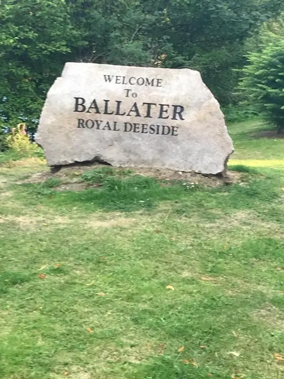 a stone sign for a ballater royal preserve at Struan Cottage in Ballater