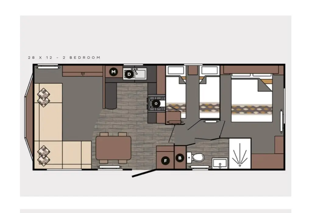 a floor plan of a house at Annas Escape Burnside Moray in Fochabers