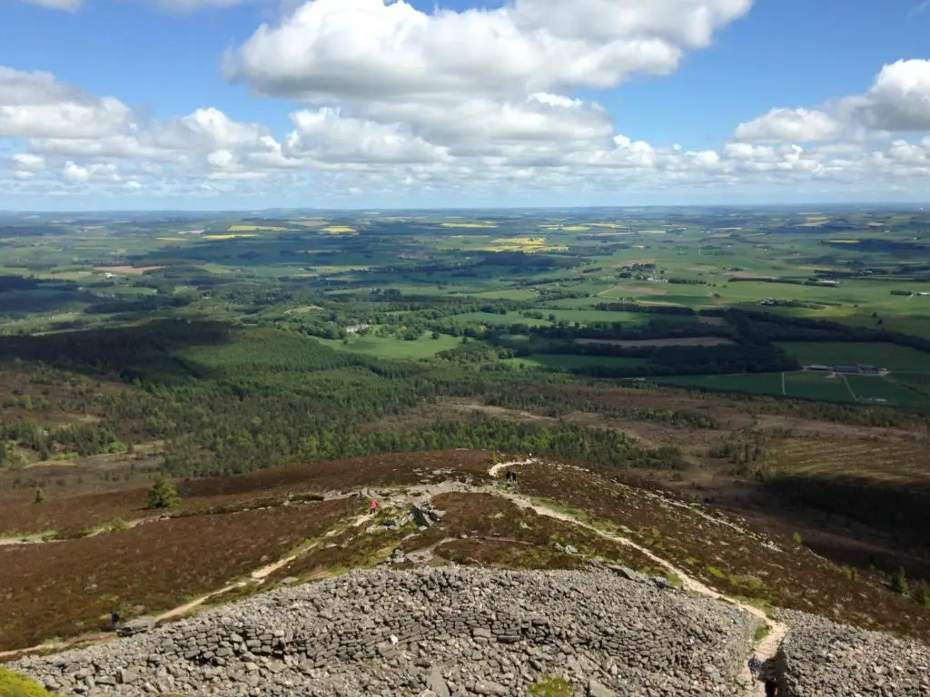 a view from the top of a mountain at Eastwood Cottage in Turriff