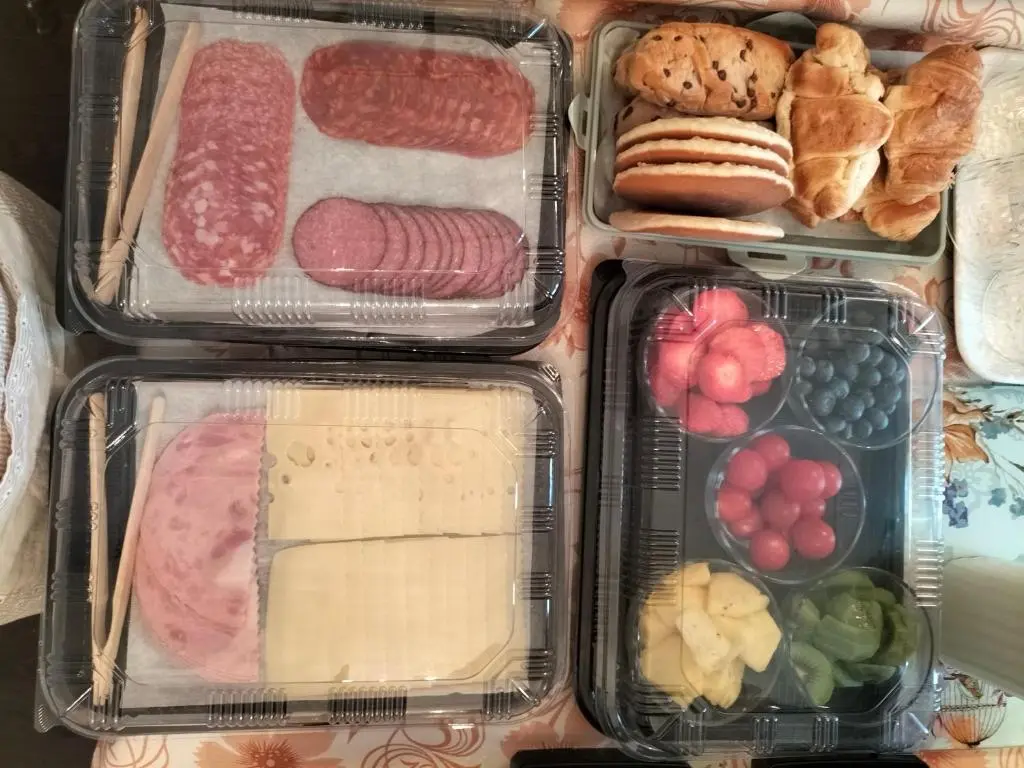 a lunch box filled with different types of food at Talisker Guest House in Inverness