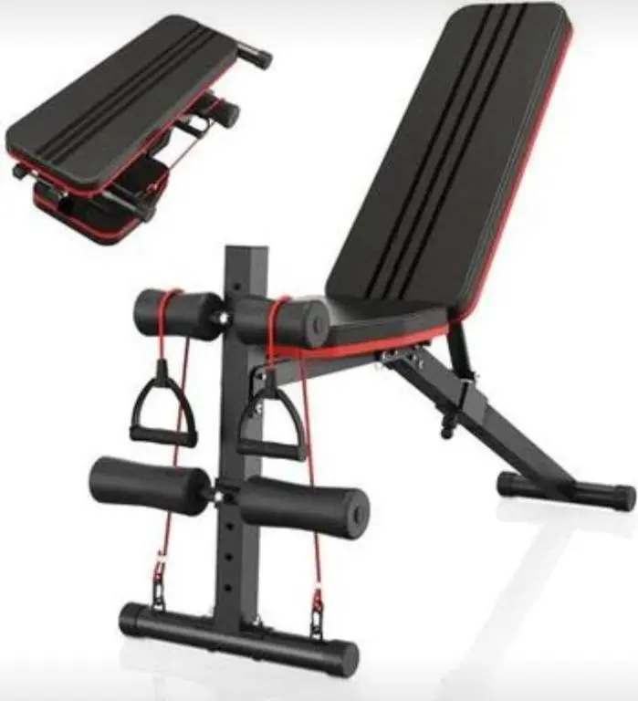 a gym bench isolated on a white background at Yvi's 2Bedroom 2Bathroom Apartment in Inverurie