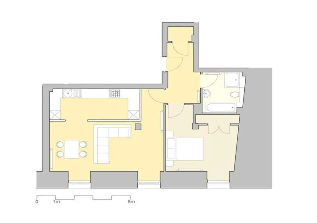 a floor plan of a house at Inverness City Suites in Inverness