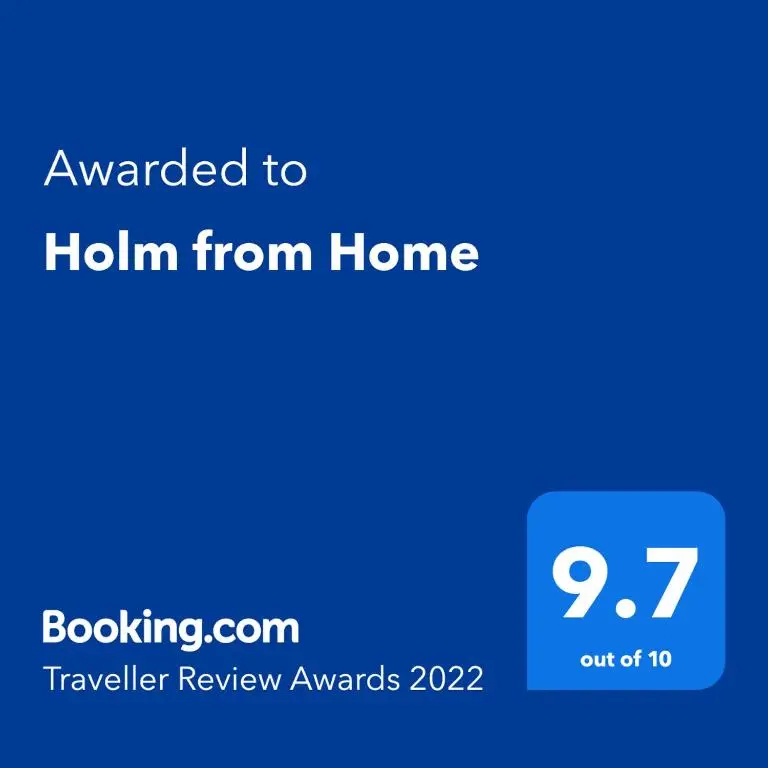 a screenshot of a phone with the text translated to hlan from home at Holm from Home in Inverness