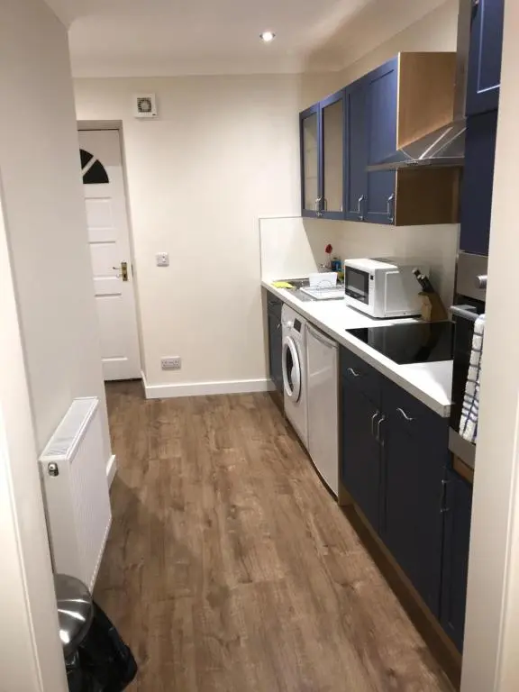 a kitchen with a sink and a dishwasher at 2 Lower Kessock Street in Inverness