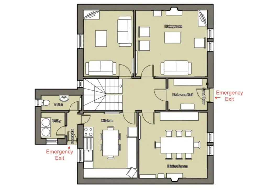 a floor plan of a house at Convalmore House in Dufftown