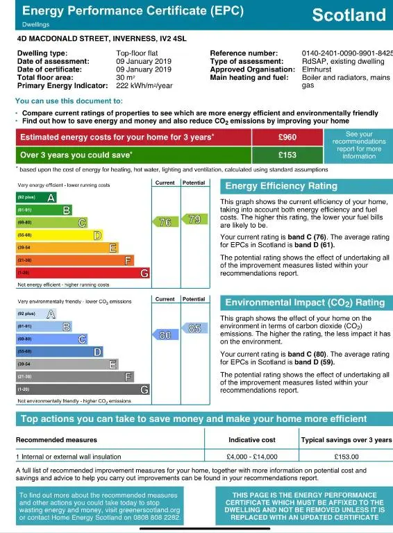a screenshot of the emergency preparedness certificate document at BlueNess in Inverness