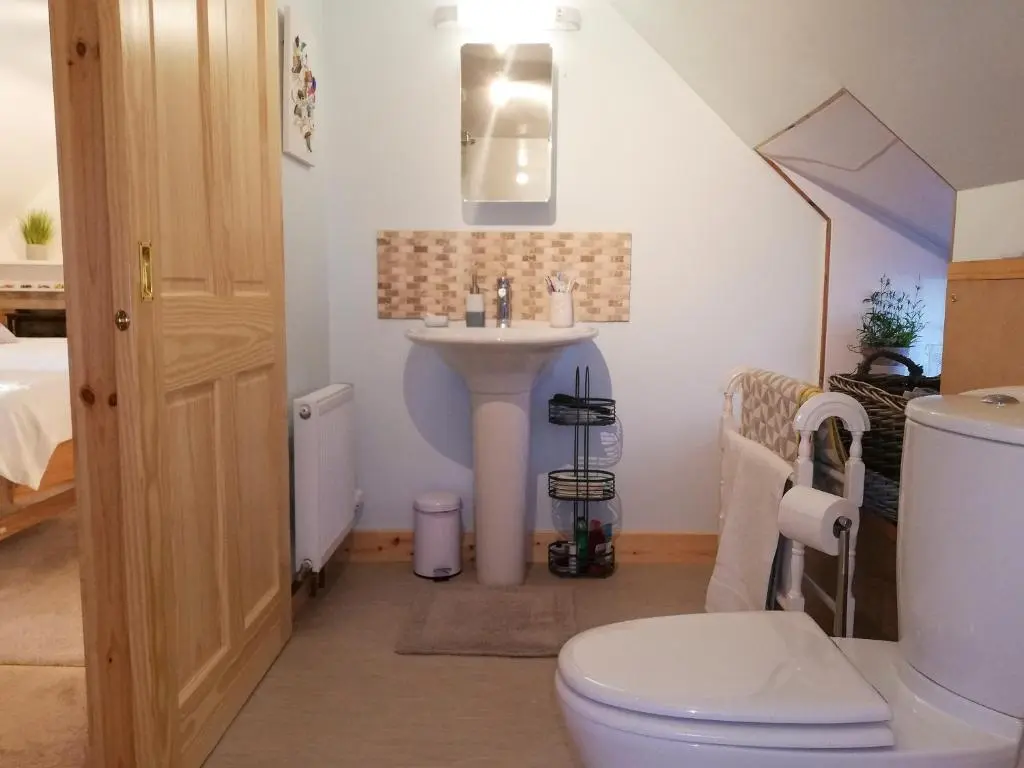 a bathroom with a sink and a toilet at St Brighs in Dingwall