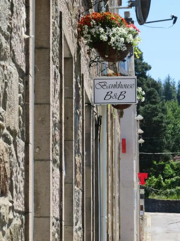 a street sign on the side of a building at Bankhouse B&B in Aberlour