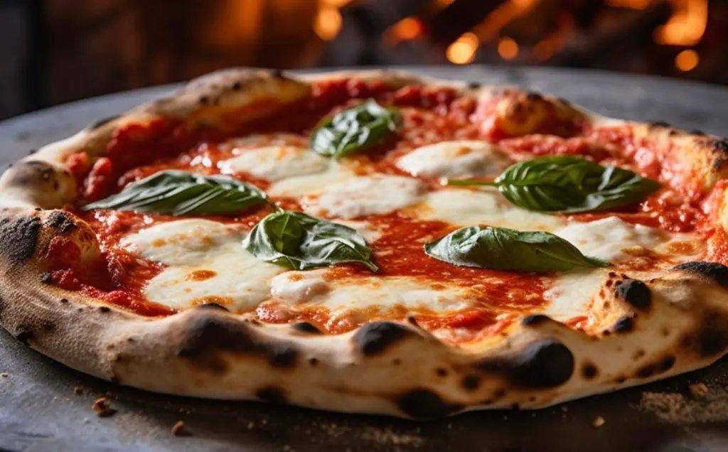 a pizza sitting on top of a table at Bennachie Lodge Hotel in Kemnay in Inverurie
