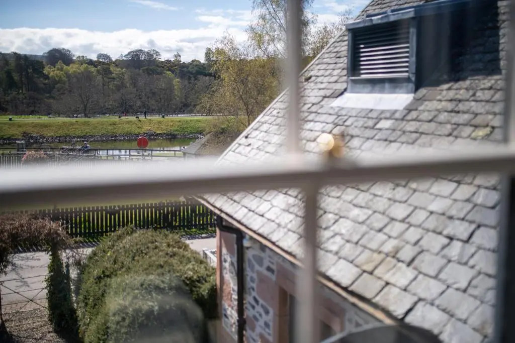 a view from a roof of a house at The Cottage, The Loch Ness Cottage Collection in Inverness