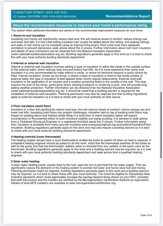 a page of a document with a screenshot of a resume at 2 Bedroom Townhouse with Seaview on the NC500 Wick in Wick