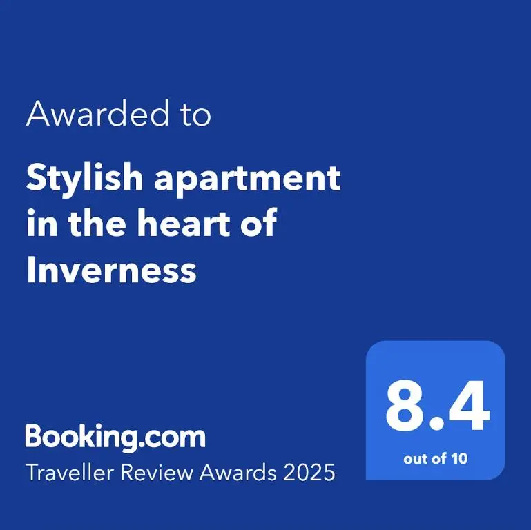 a screenshot of a phone with the text upgraded to autism appointment in the heart at Stylish apartment in the heart of Inverness in Inverness