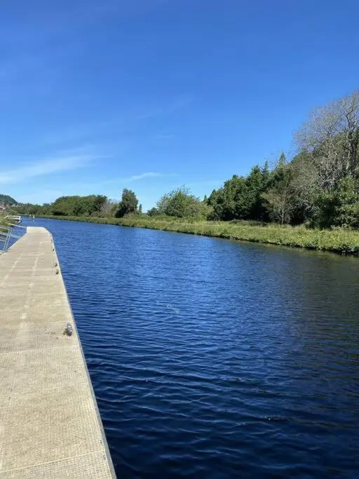 a view of a river from a bridge at Rammal Lodge - Entire home, self catering apartment in Inverness in Inverness