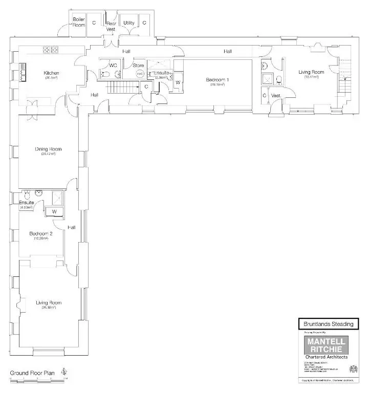 a floor plan of a house at Bruntlands Steading in Fochabers