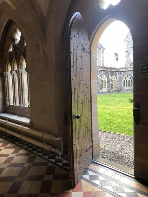an open door in a building with a window at 3 BR Luxury Apt at Highland Club - Fort Augustus in Fort Augustus