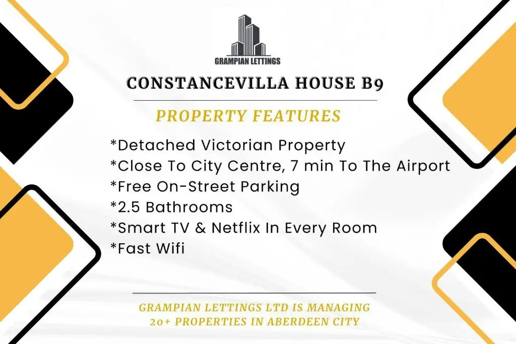 a flyer for a charity event with yellow and black signs at Constancevilla B9 - Grampian Lettings Ltd in Aberdeen