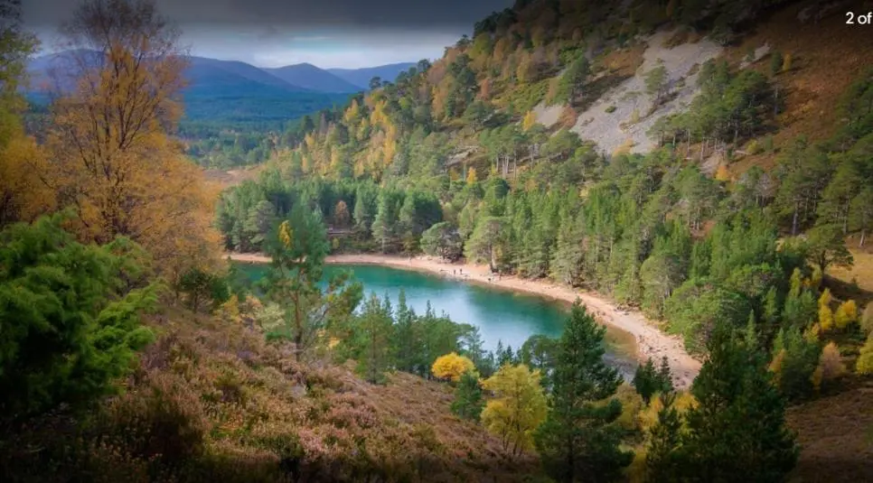 a river in the middle of a mountain at The Roost in Aviemore